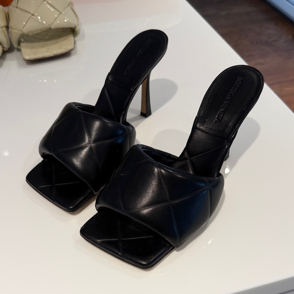 Bottega Veneta Black Quilted Heels